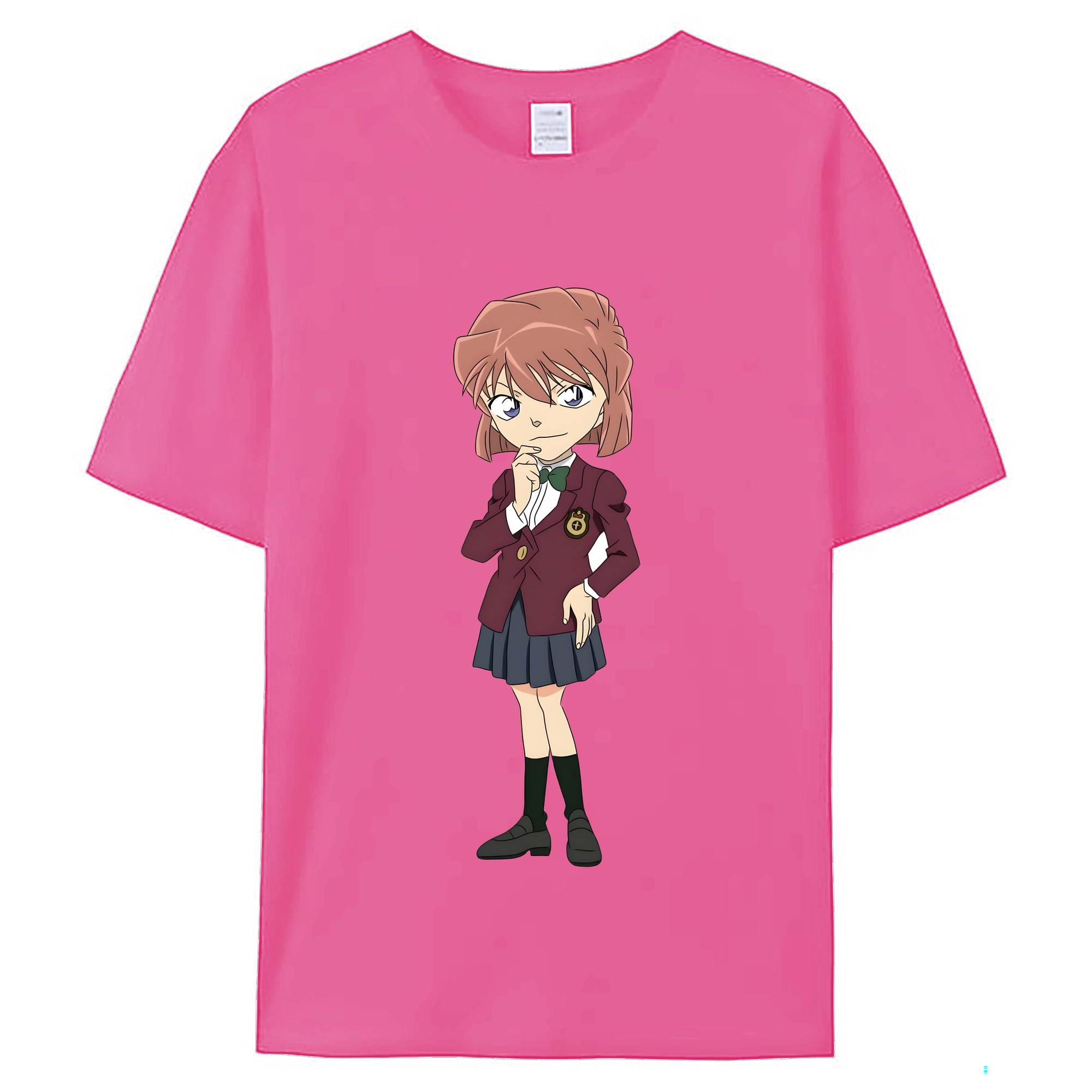 （画像用） 名探偵コナン 灰原 哀 はいばら あい Detective Conan Anita Hailey、Vi Graythorn Haibara Ai レディースカジュアルプリントTシャツ（綿100％）